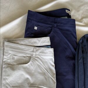 Peter Millar lot of 2 pants and 1 zip up